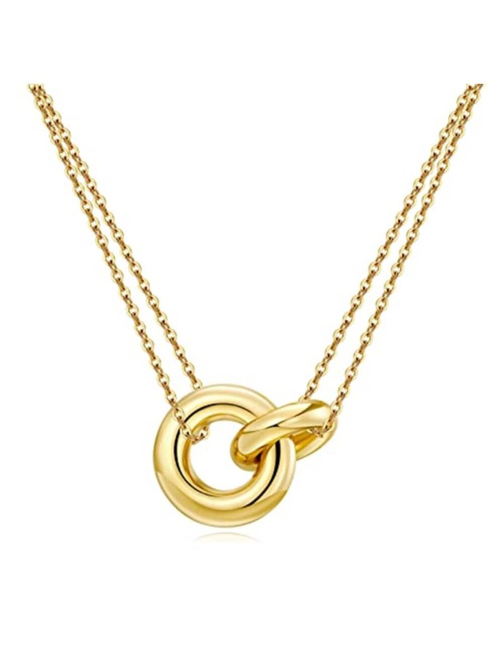 Women's 14k Dainty Gold Necklace Trendy Cute Sister Necklace